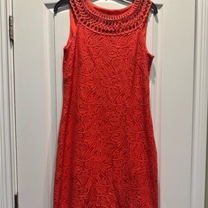 Jessica Howard Red Halter Sheath Mini Dress